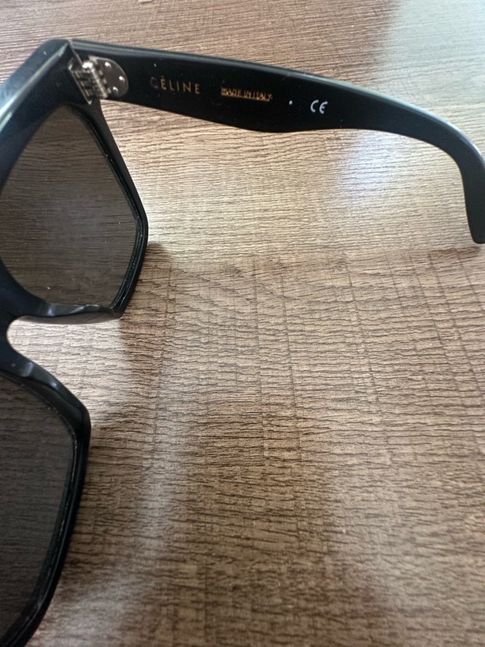 Celine Black Rectangular Sunglasses CL4055F - Picture 3 of 4